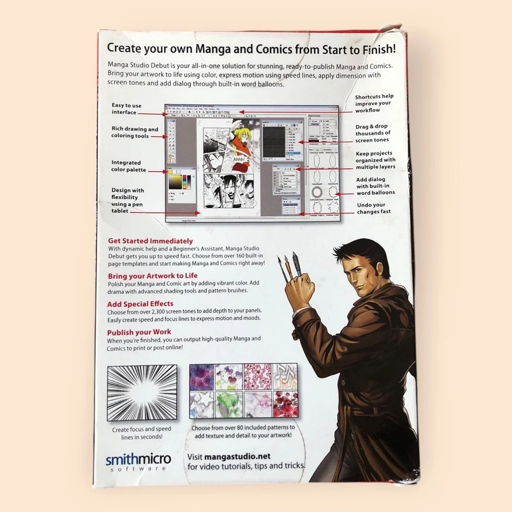 Manga Studio Debut 4 Smithmicro Software Manga & Comic Illustration NEW Sealed